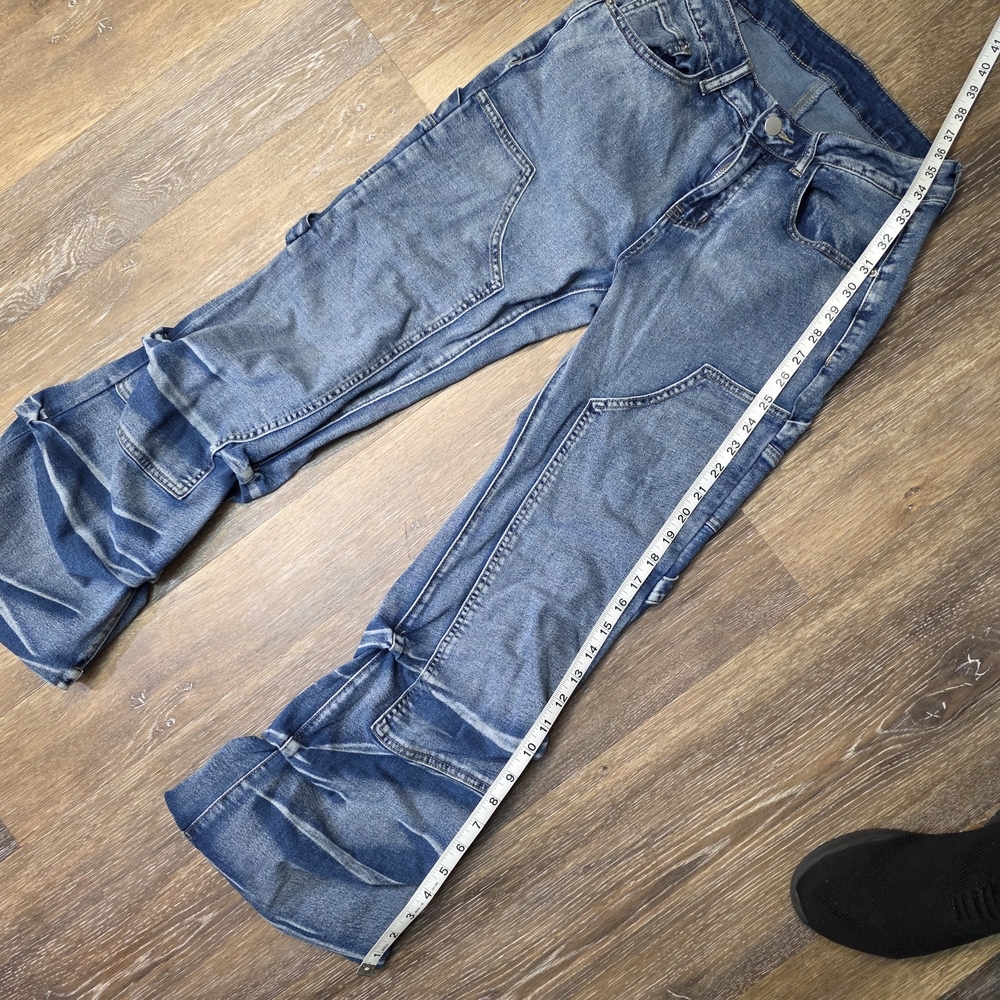 SHEIN Light Blue Wide Leg Jeans - Picture 8 of 9